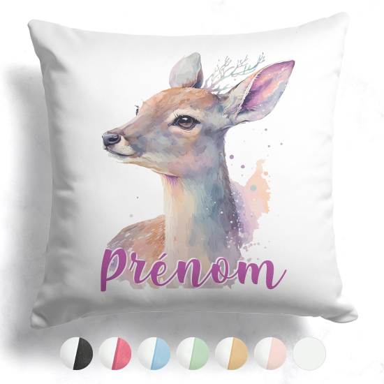 Cojín bicolor personalizado - Cervatillo