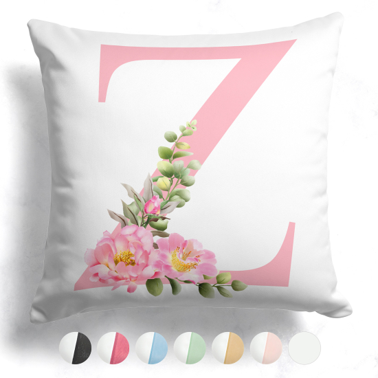 Cojín bicolor personalizado con monograma - Letra Z