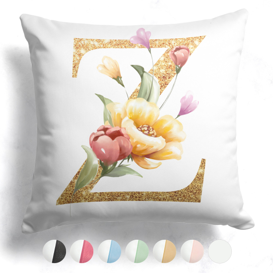 Cojín bicolor personalizado con monograma - Letra Z