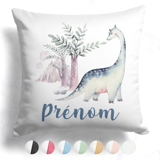 Cojín bicolor personalizado - Dinosaurio