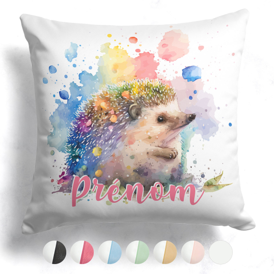 Cojín bicolor personalizado - Erizo