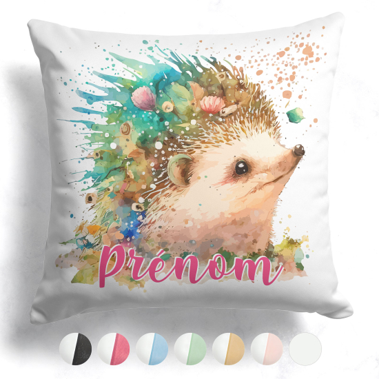 Cojín bicolor personalizado - Erizo