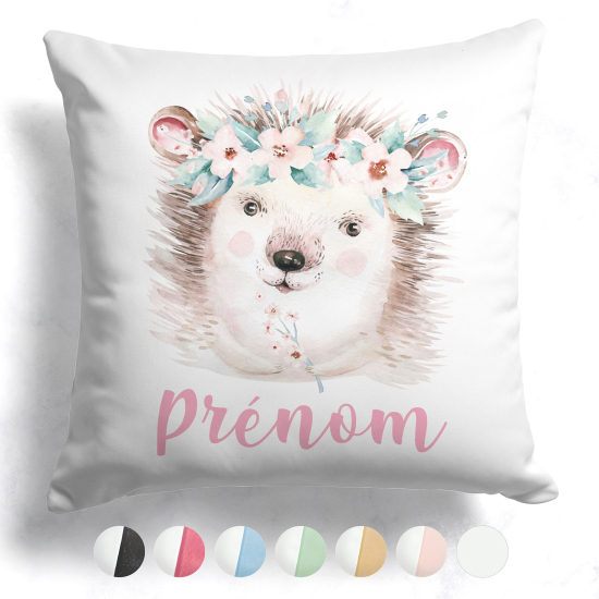 Cojín bicolor personalizado - Erizo