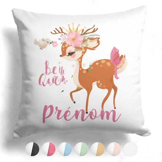 Cojín bicolor personalizado - Faon sé la reina
