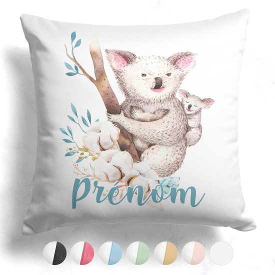Cojín bicolor personalizado - Koalas