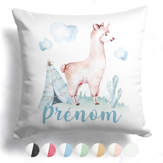 Cojín bicolor personalizado - Lama