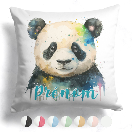 Cojín bicolor personalizado - Panda