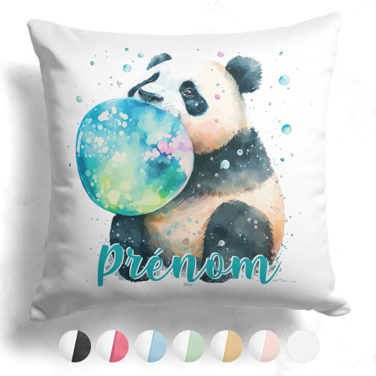 Cojín bicolor personalizado - Panda