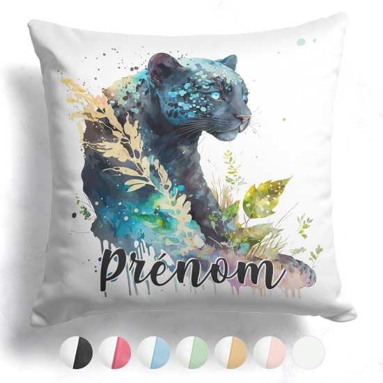 Cojín bicolor personalizado - Pantera
