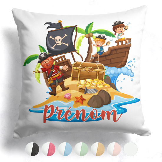 Cojín bicolor personalizado - Piratas