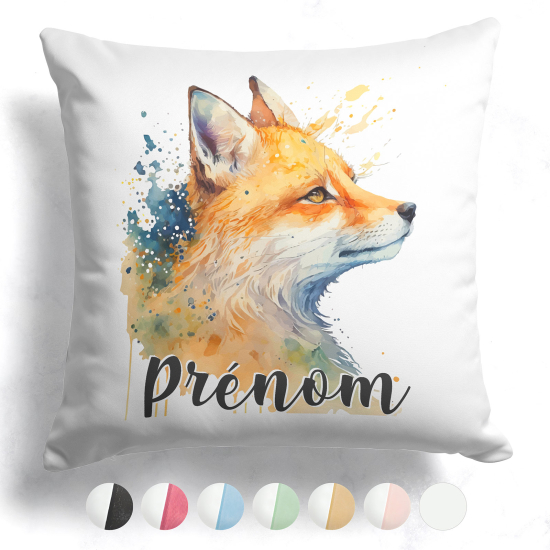 Cojín bicolor personalizado - Zorro