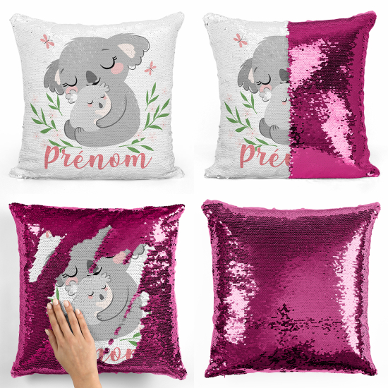Cojín mágico con lentejuelas personalizado - Koalas