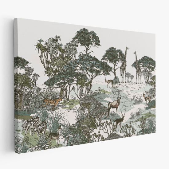 Cuadro en Lienzo - Animales del Bosque