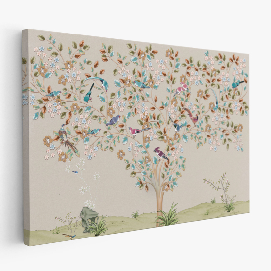 Cuadro en Lienzo - Árbol Pájaros