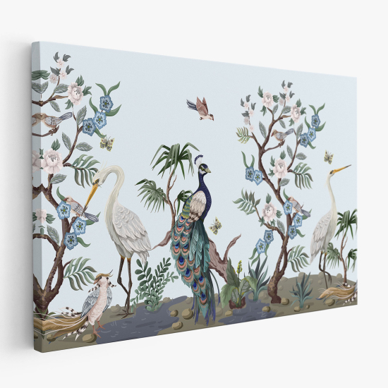 Cuadro en Lienzo - Aves Tropicales
