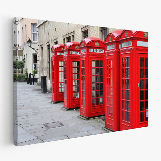 Cuadro en Lienzo - Cabinas telefónicas de Londres