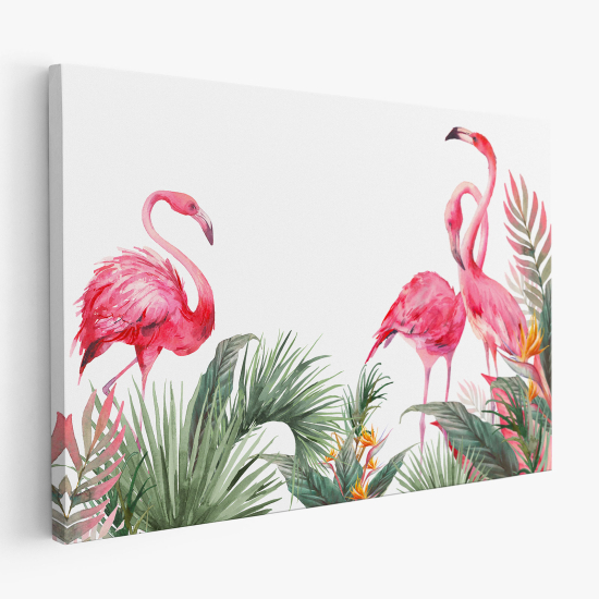 Cuadro en Lienzo - Flamencos Rosados