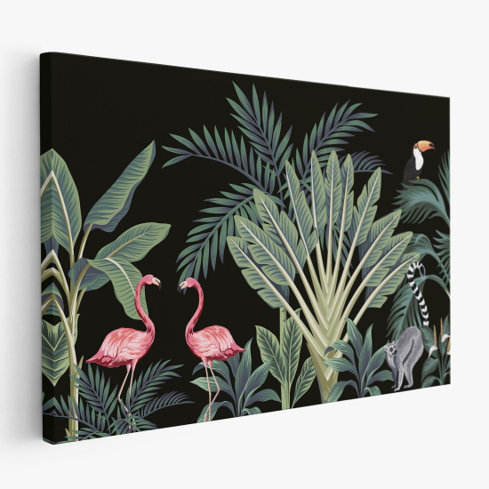 Cuadro en Lienzo - Flamencos Rosados