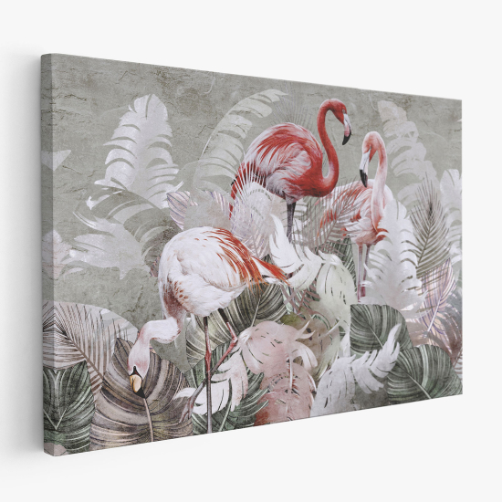Cuadro en Lienzo - Flamencos Rosados