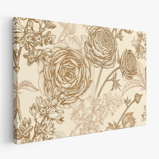 Cuadro en Lienzo - Flores rosas