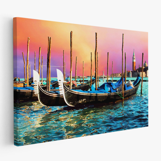 Cuadro en Lienzo - Góndolas Venecia