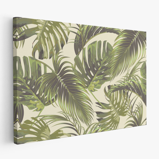 Cuadro en Lienzo - Hojas Tropicales
