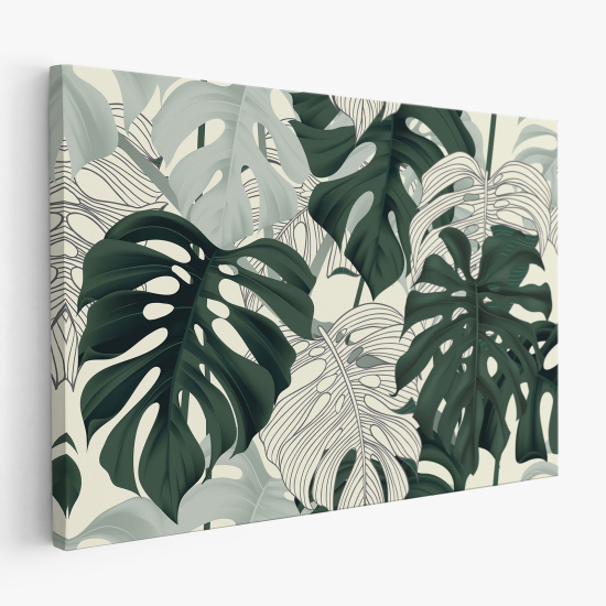 Cuadro en Lienzo - Hojas Tropicales