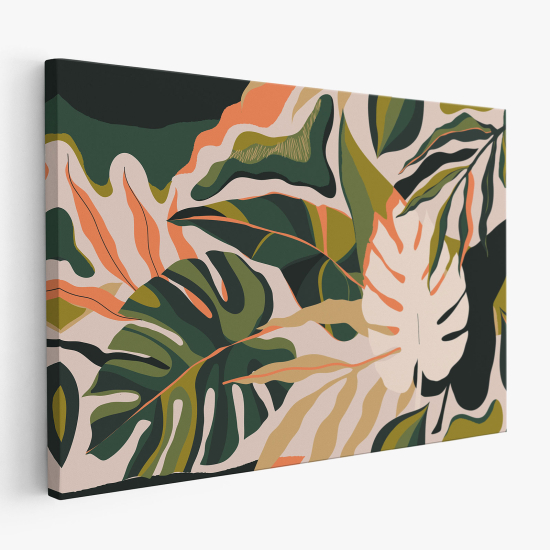 Cuadro en Lienzo - Hojas Tropicales