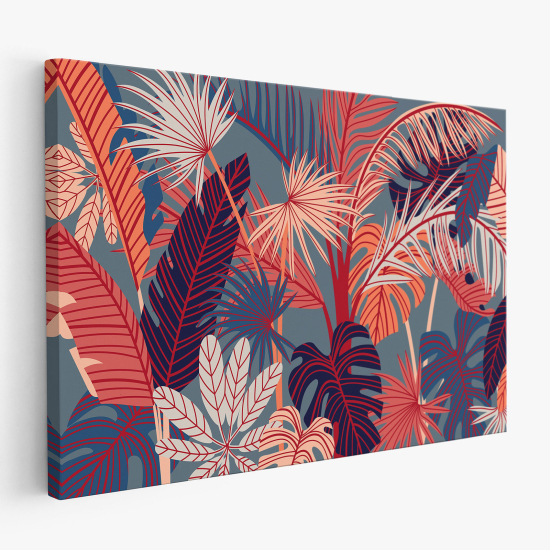 Cuadro en Lienzo - Hojas Tropicales