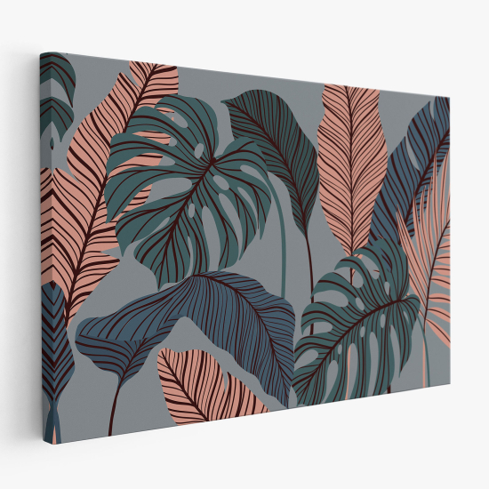 Cuadro en Lienzo - Hojas Tropicales
