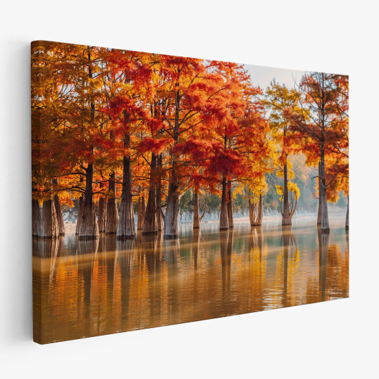 Cuadro en Lienzo - Lago Bosque