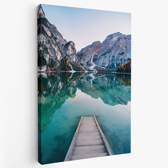 Cuadro en Lienzo - Lago Montañas
