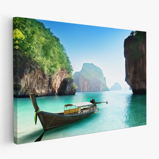 Cuadro en Lienzo - Paisaje isla de Krabi en Tailandia