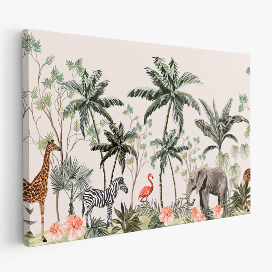 Cuadro en Lienzo para niños - Infantil - Animales de la Selva