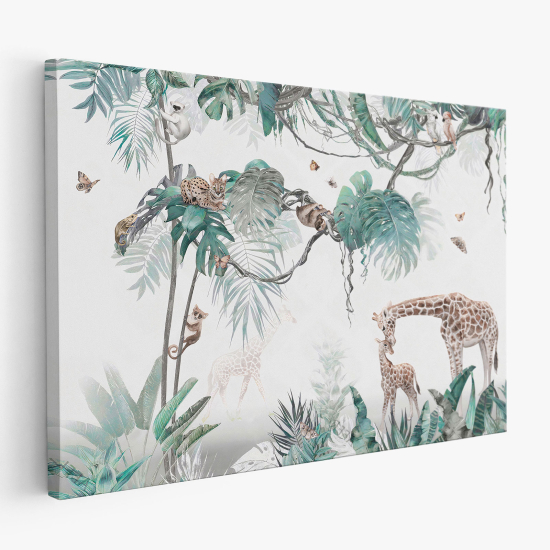 Cuadro en Lienzo para niños - Infantil - Animales de la Selva