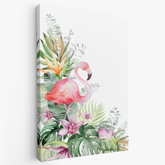 Cuadro en Lienzo para niños - Infantil - Flamenco Rosa