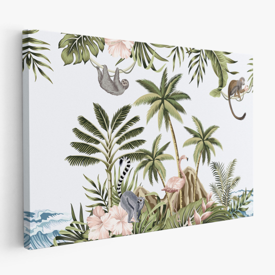 Cuadro en Lienzo para niños - Infantil - Selva Tropical