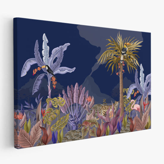 Cuadro en Lienzo para niños - Infantil - Selva Tropical
