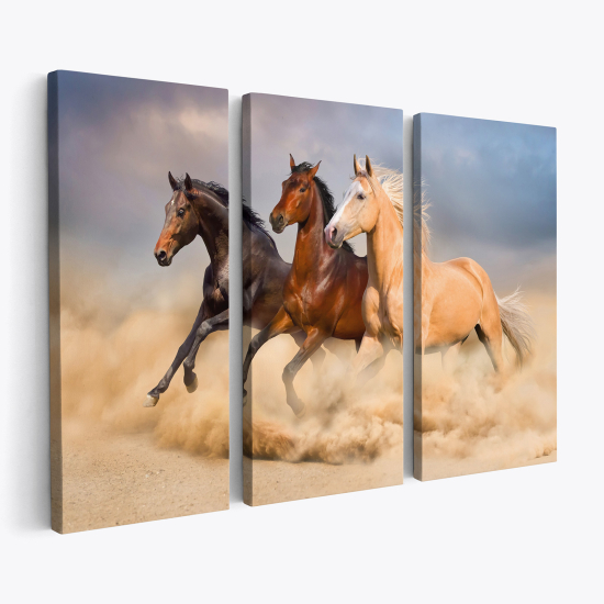 Cuadro tríptico - Caballos
