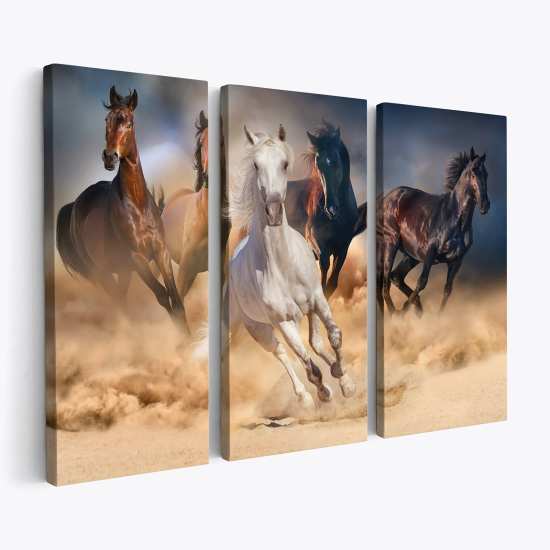 Cuadro tríptico - Caballos