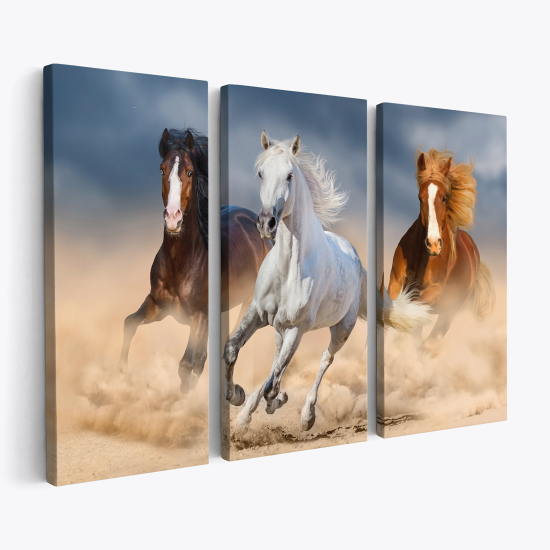 Cuadro tríptico - Caballos