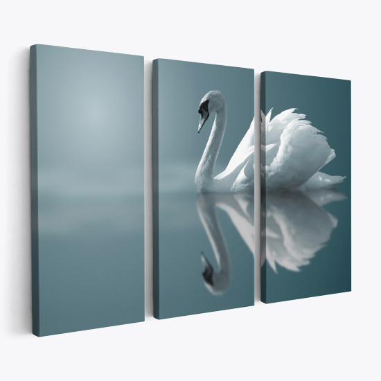 Cuadro tríptico - Cisne