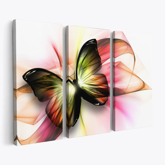 Cuadro tríptico - Diseño de Mariposa