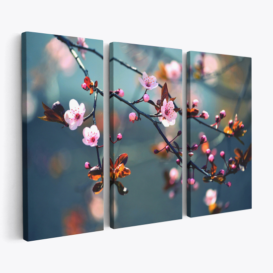 Cuadro tríptico - Flores de Cerezo