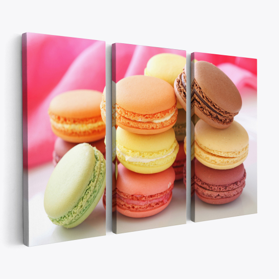 Cuadro tríptico - Macarons
