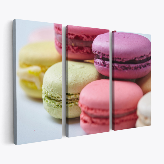 Cuadro tríptico - Macarons