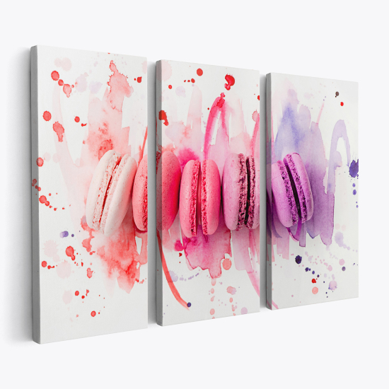 Cuadro tríptico - Macarons
