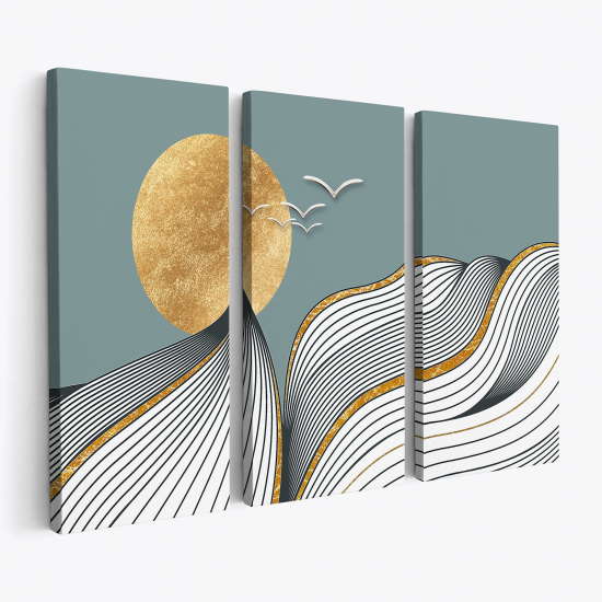 Cuadro tríptico - Paisaje Abstracto
