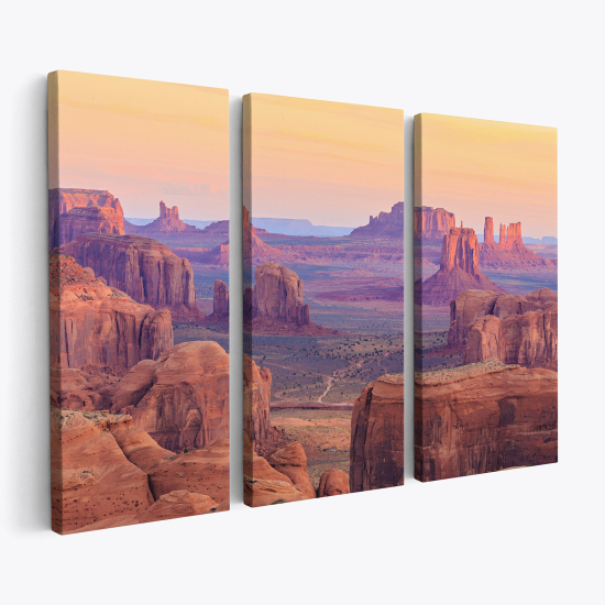 Cuadro tríptico - Paisaje de Monument Valley