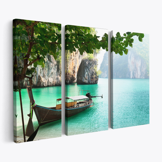 Cuadro tríptico - Paisaje de Tailandia